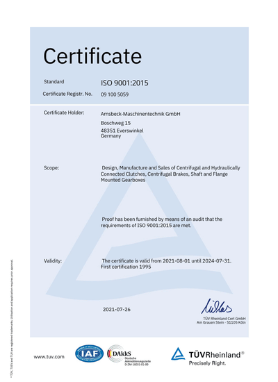 tüv certificate